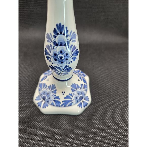 Vtg DC Delft Blue Holland Hand Painted Single Candlestick 5.5” 820 WG AZ - Picture 4 of 5